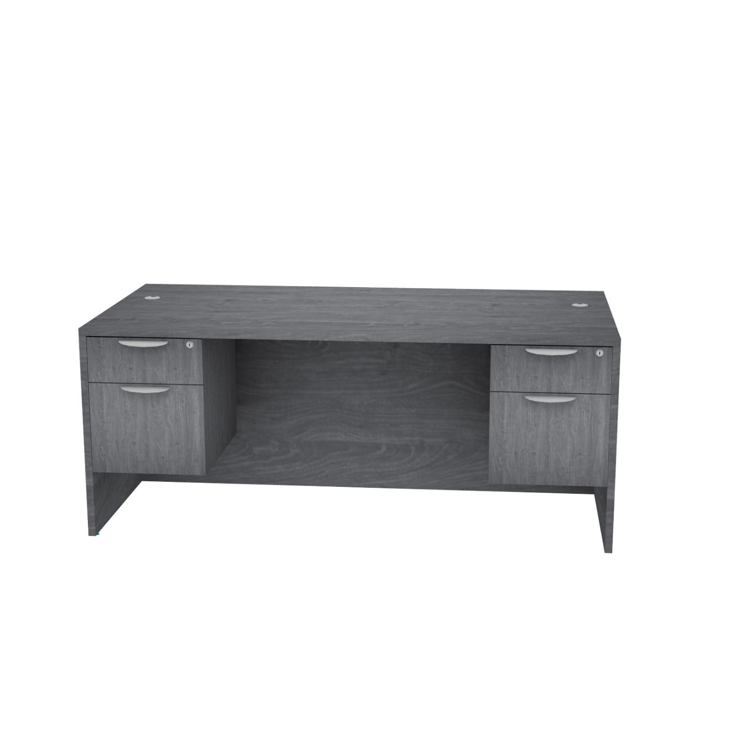 30x60 Gray Desk Double Pedestal by CavilUSA