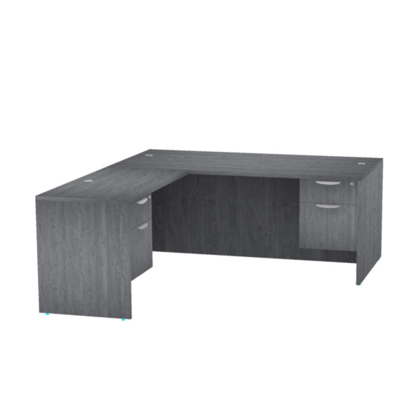 Classic Laminate L Desk 3/4 Pedestal 71" x 84" Footprint