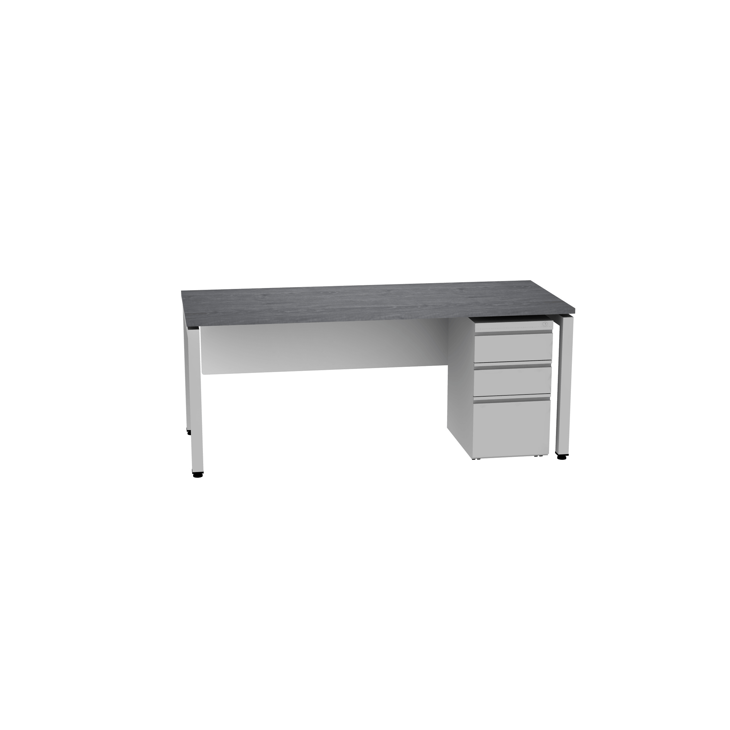 Elements U-Leg Desk Mobile Single Pedestal w/Modesty Panel 30 x 71